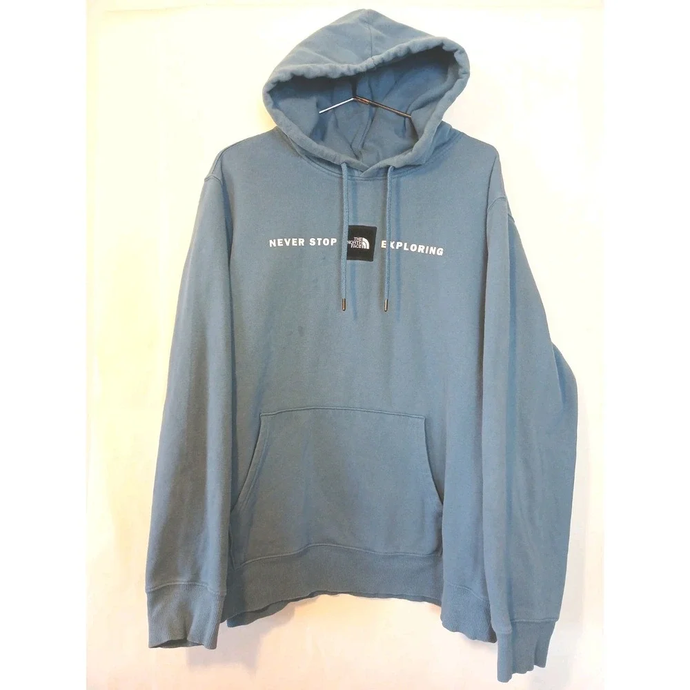 The North Face Jacket & Hoodie Sweatshirt XL Blue Puffer Quilted Lot of 2 D163